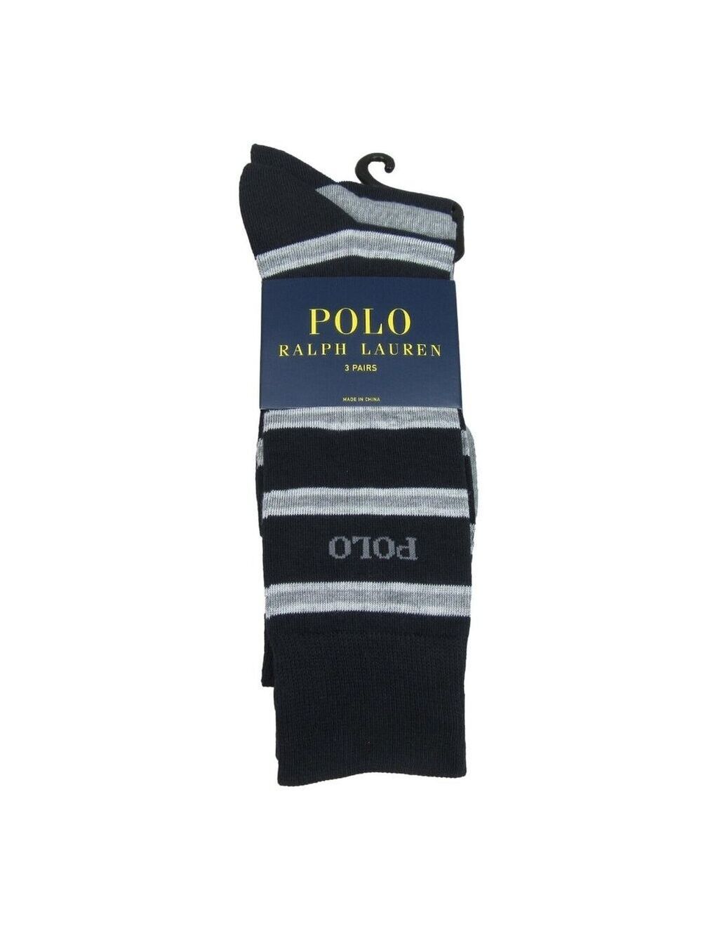 Polo Ralph Lauren Dress Slack Socks Men's Size 6-12.5 (3 PAIRS) Gray Multi NEW